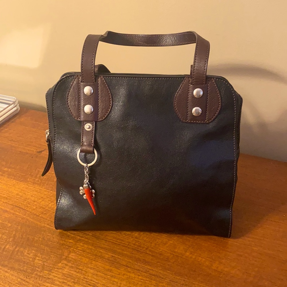 Moschino black brown handbag